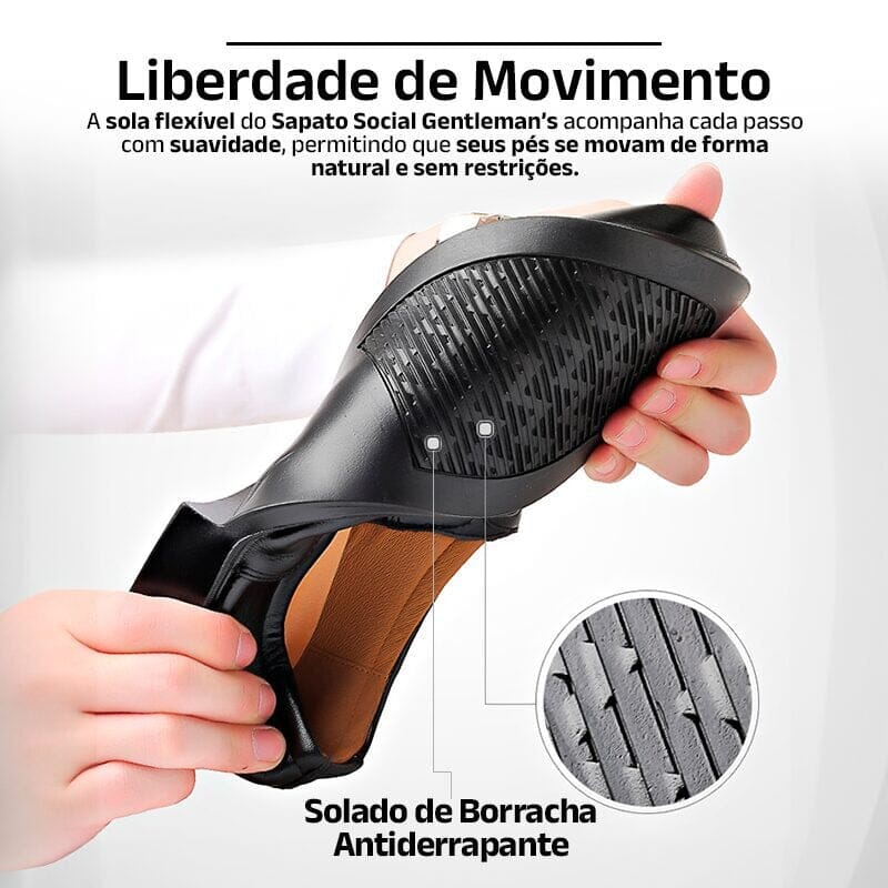 Sapato Social Gentleman’s de Couro Legítimo